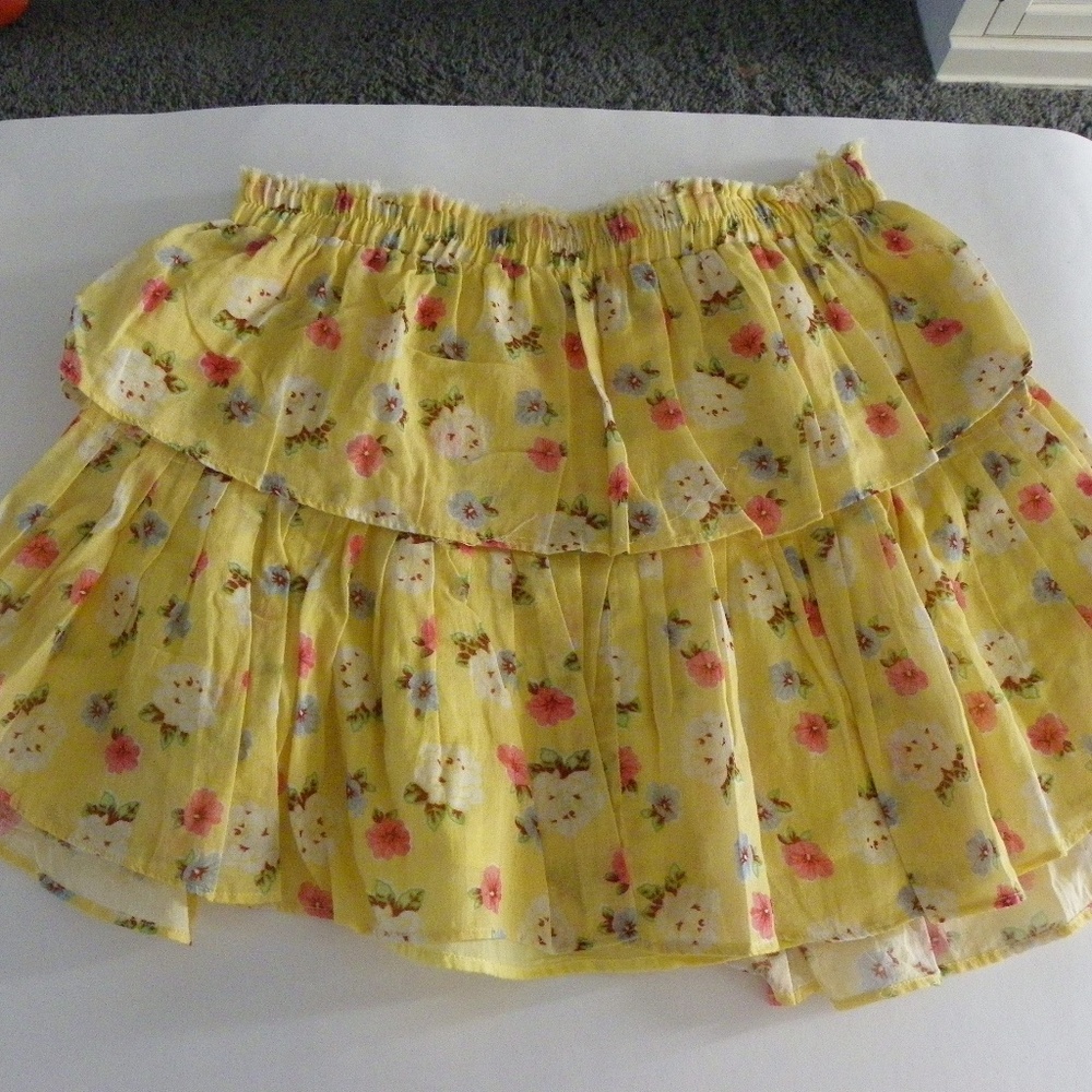 LoveShackFancy Ruffled Mini Skirt Large L